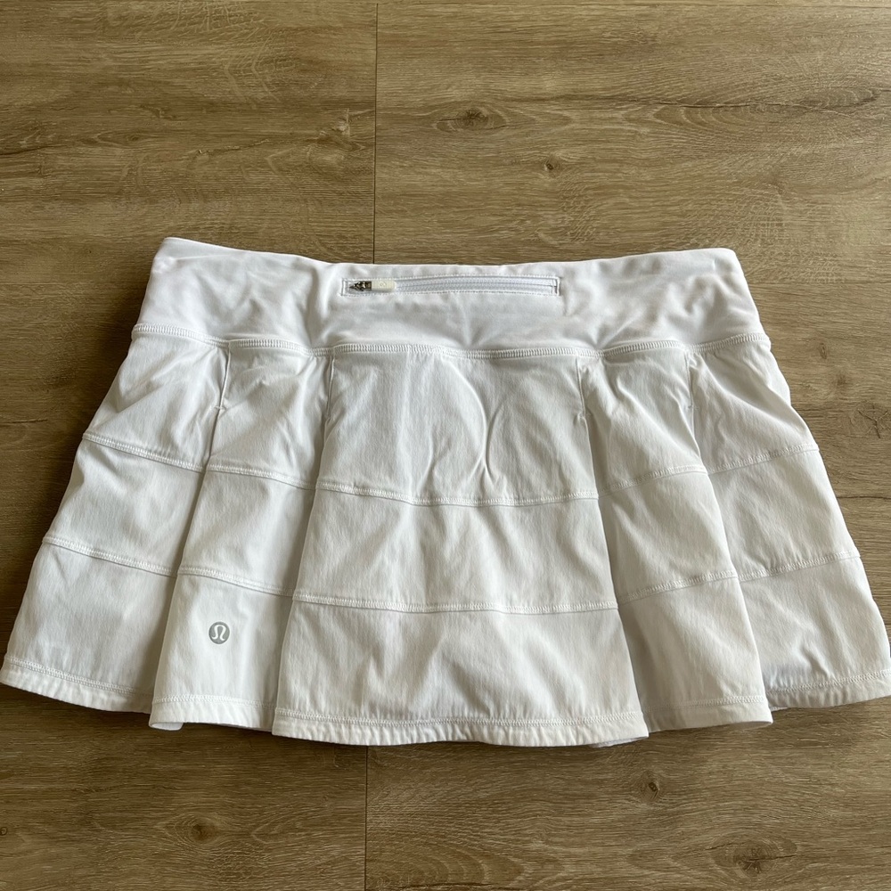 Lululemon Pace Rival Mid-Rise Skirt White SZ 8 - Picture 6 of 13
